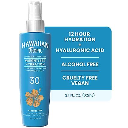 Hawaiian Tropic Weightless Hydration Water Mist Sunscreen, SPF 30, 5.2 OZ