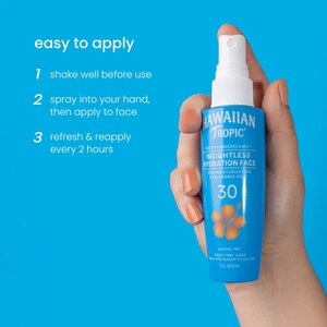Hawaiian Tropic Weightless Hydration Water Mist Sunscreen, SPF 30, 5.2 OZ