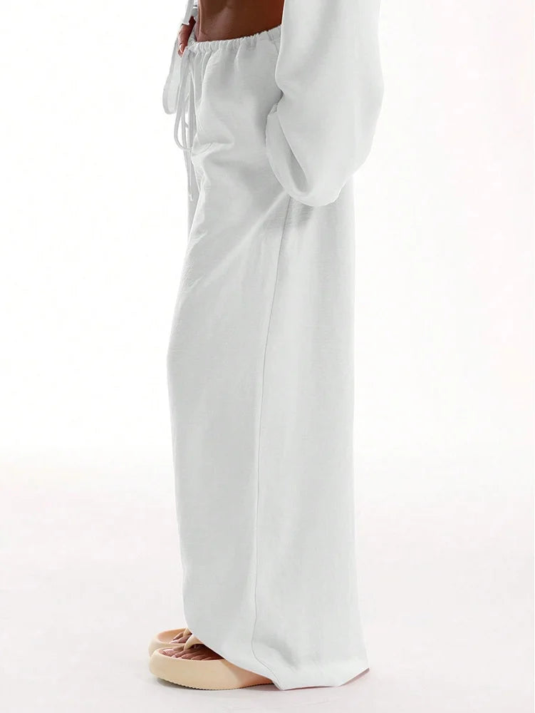 High Waist Wide Leg Lounge Pants