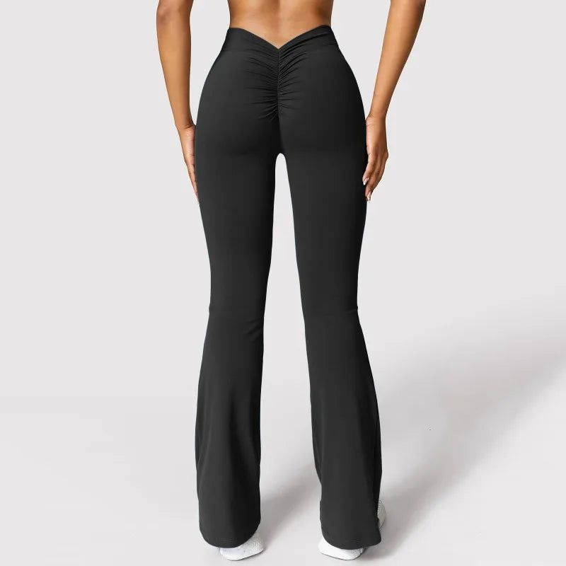 V-Back High Waist Push Up Leggings - Booty Lifting Activewear