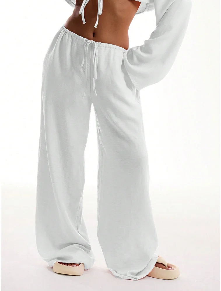 High Waist Wide Leg Lounge Pants