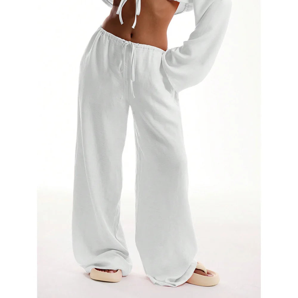 High Waist Wide Leg Lounge Pants
