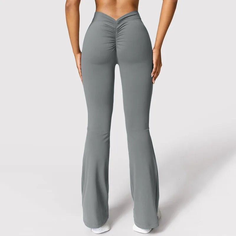 V-Back High Waist Push Up Leggings - Booty Lifting Activewear